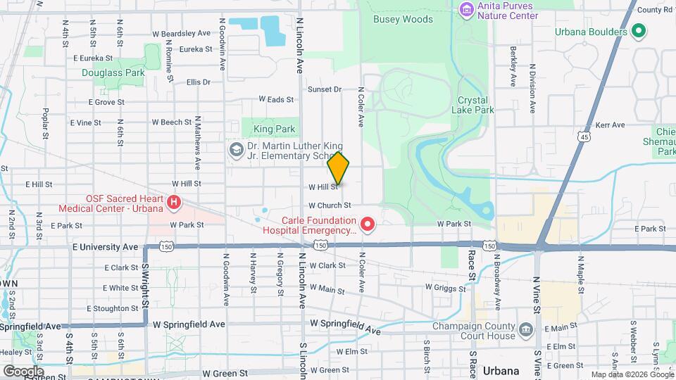 709 N Busey Ave Map and Location Details