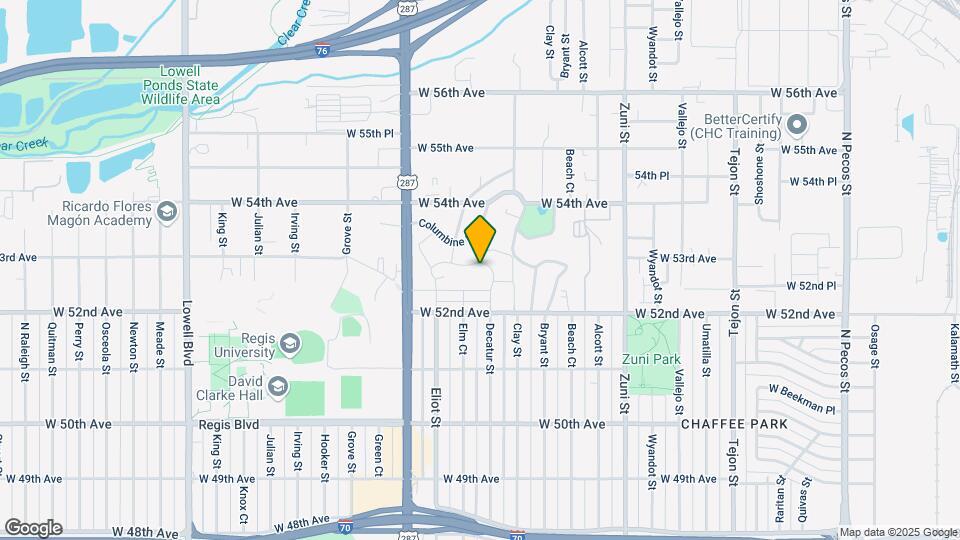 2836-2848 W 53rd Ave Map and Location Details