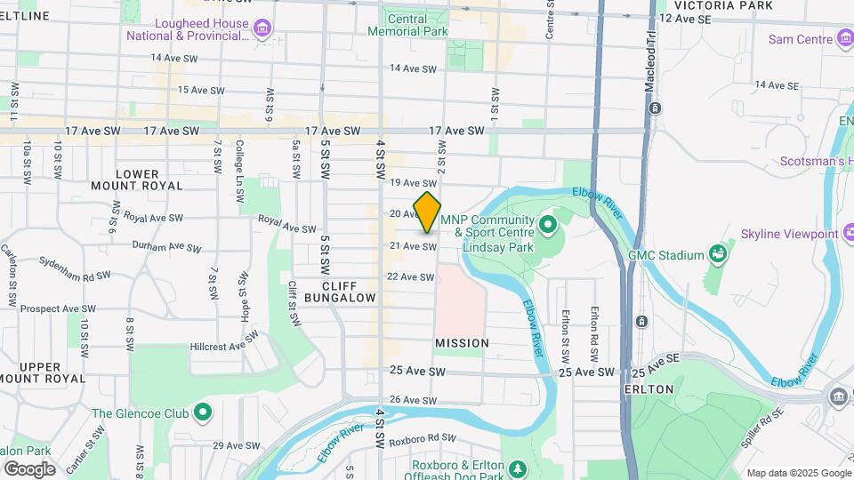 306 21 Av SW, Unit 302 Map and Location Details