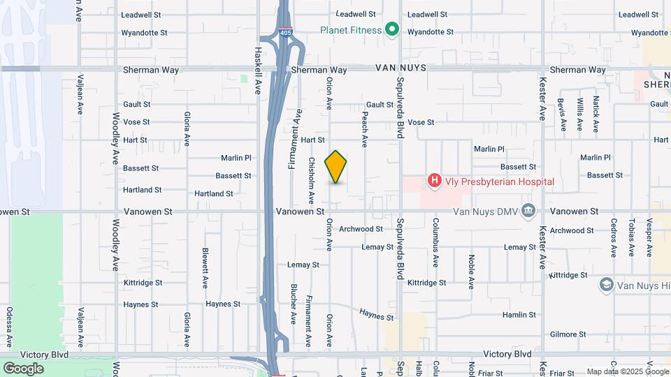 6840 Orion Ave Map and Location Details