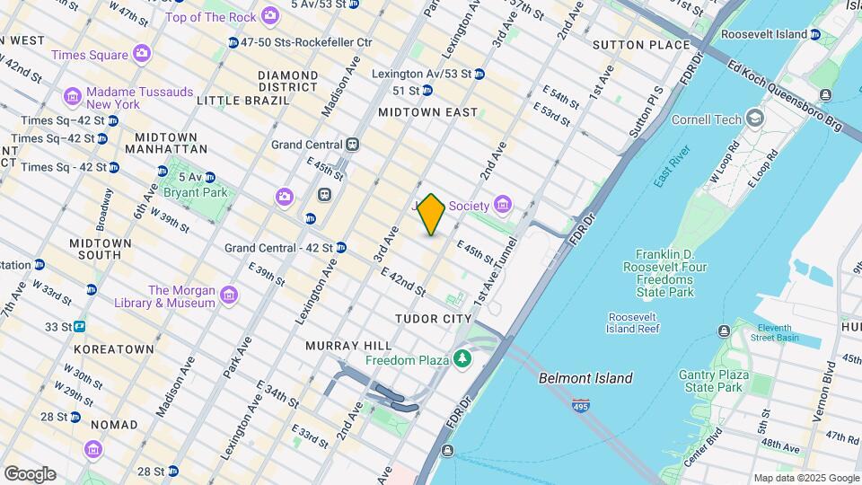 245 E 44th St Map and Location Details