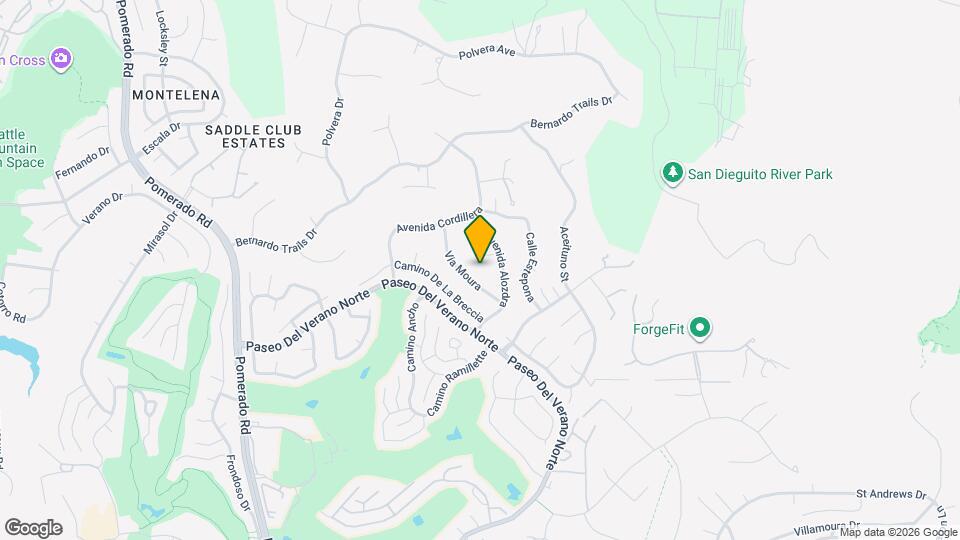 12836 Via Moura Map and Location Details