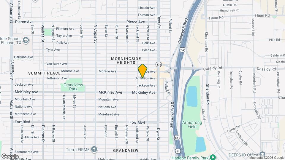 3812 Jefferson Ave, Unit 3812 Jefferson (studio Mapa y Detalles de la Ubicación