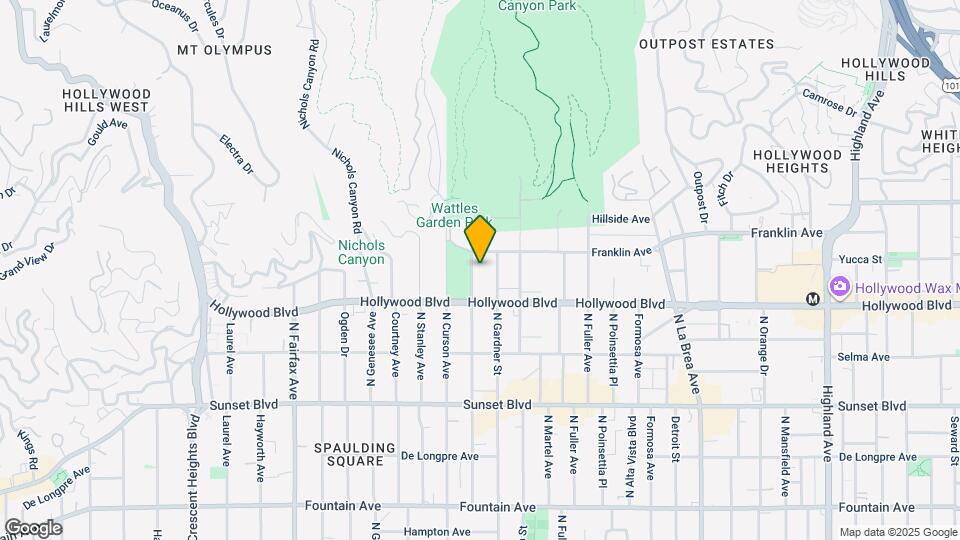 1736 N Sierra Bonita Ave Map and Location Details
