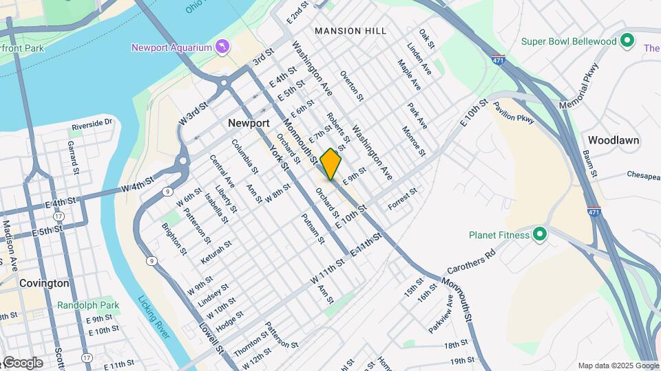 842 Monmouth St Map and Location Details