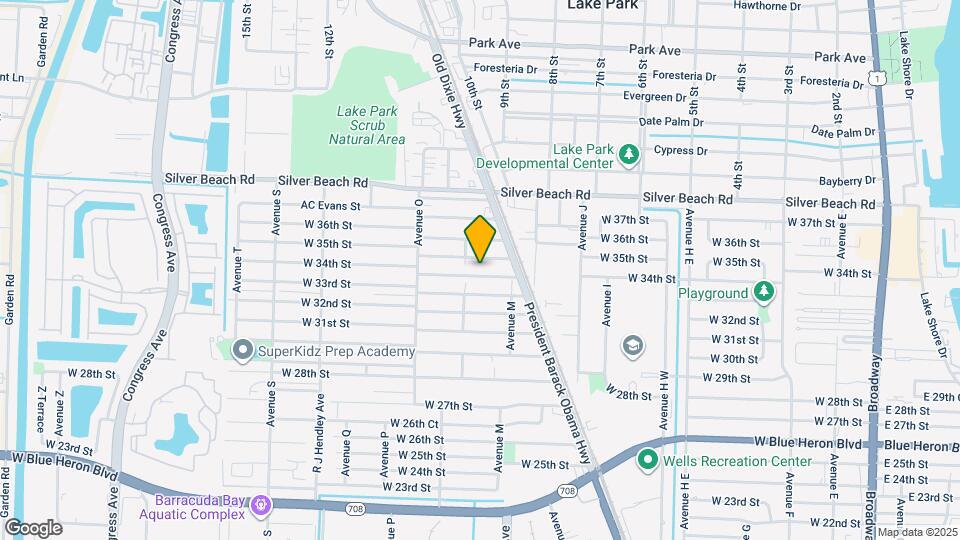 1172 W 34th St Map and Location Details