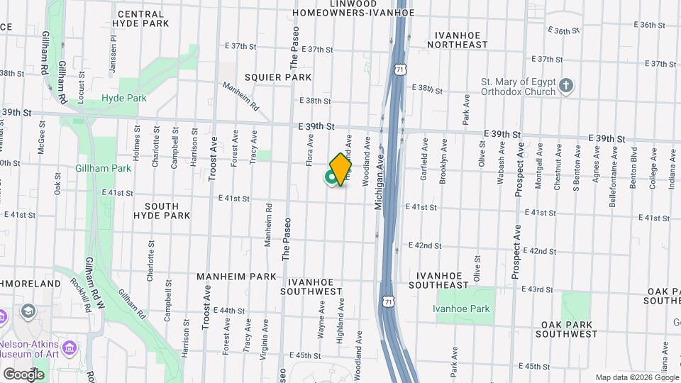 4030 Highland Ave Map and Location Details