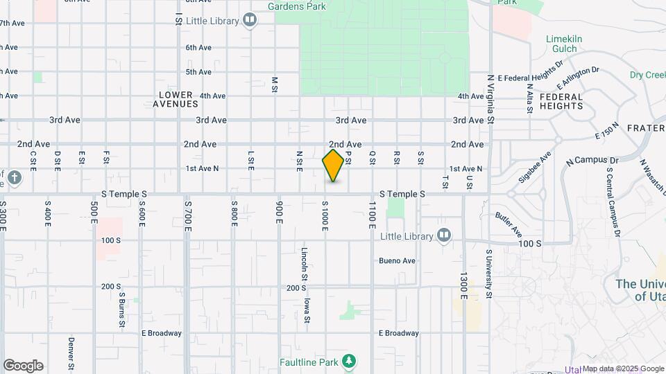 1007 E South Temple St Map and Location Details
