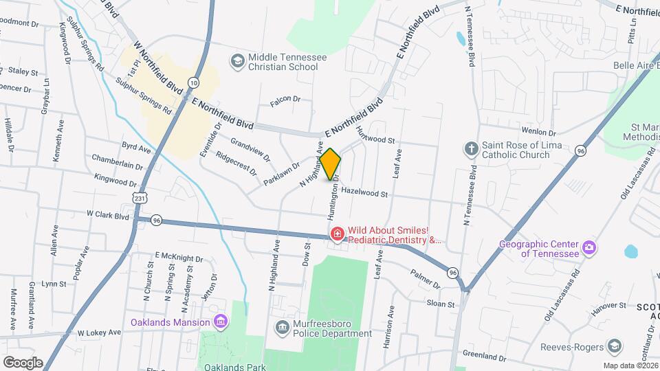 1421 Huntington Dr Map and Location Details