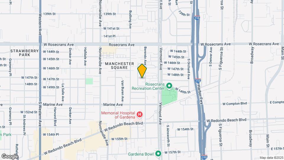 14719 S Berendo Ave Map and Location Details