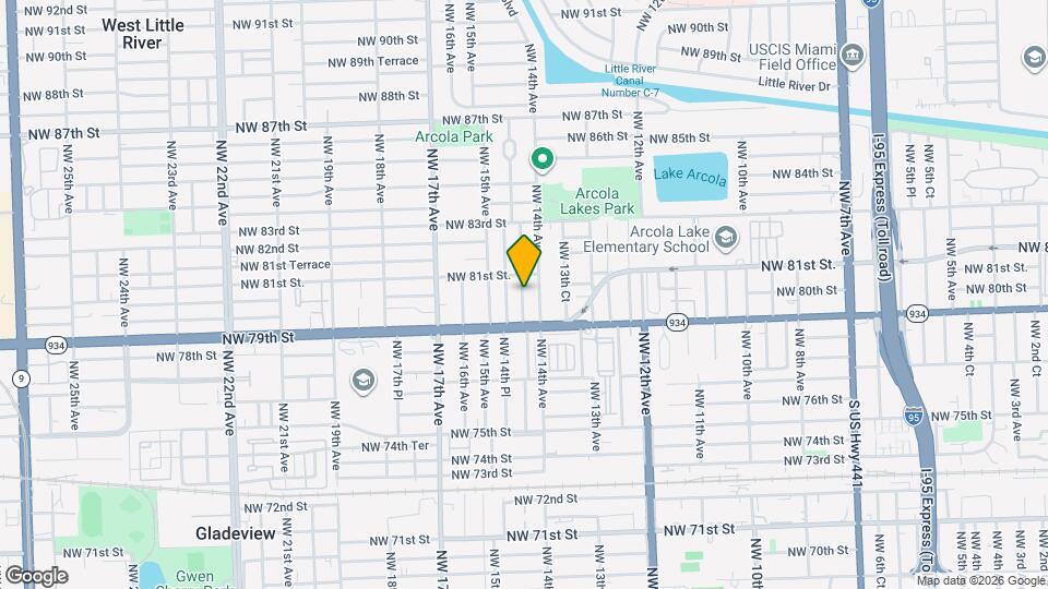 8005 NW 14th Ct Map and Location Details