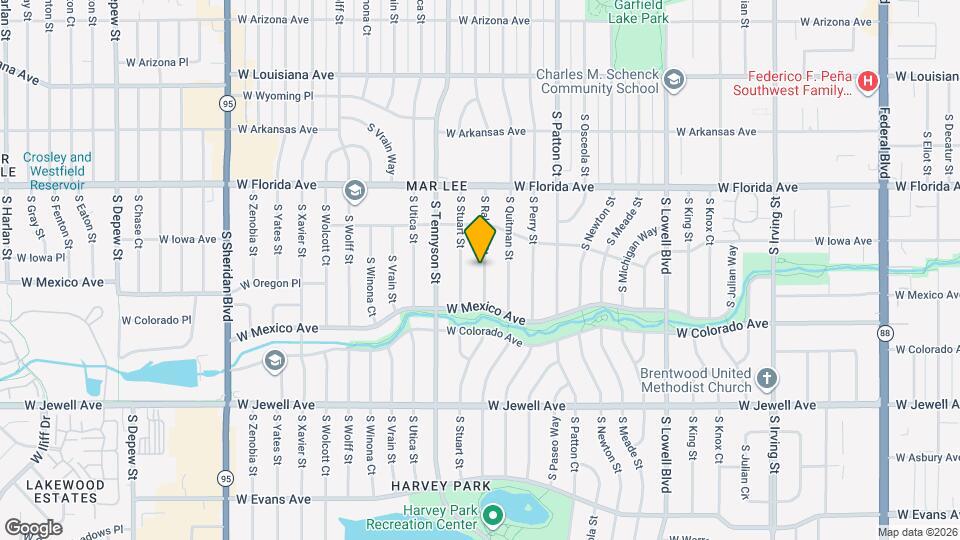 1659 S Raleigh St Map and Location Details