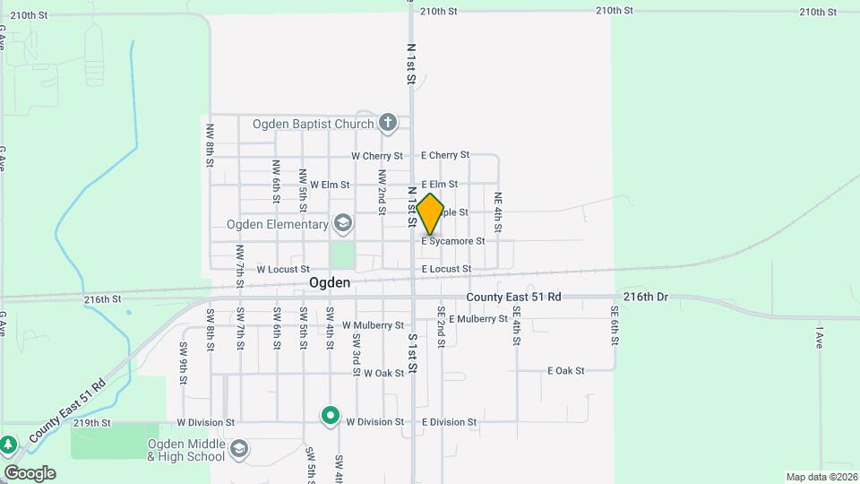 104 E Sycamore St Map and Location Details
