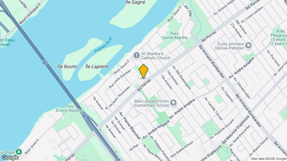 7535 Perras Boul Map and Location Details