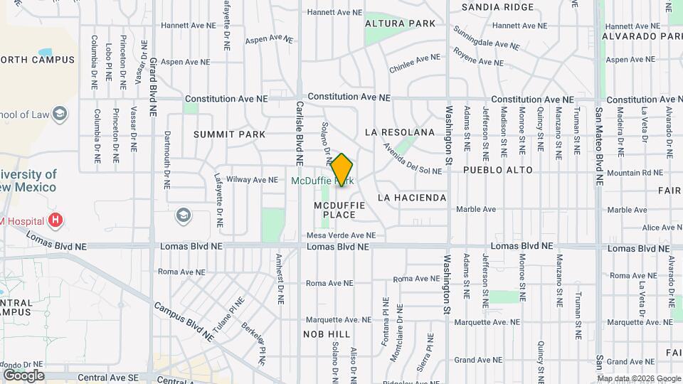 820 Solano Dr NE Map and Location Details