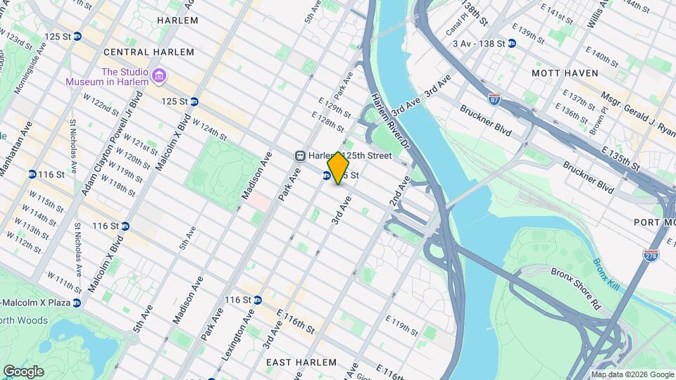 180 E 125th St Map and Location Details
