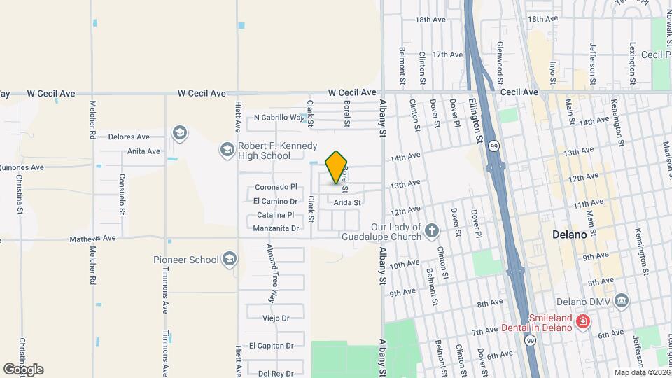 211 W 13th Ave Map and Location Details