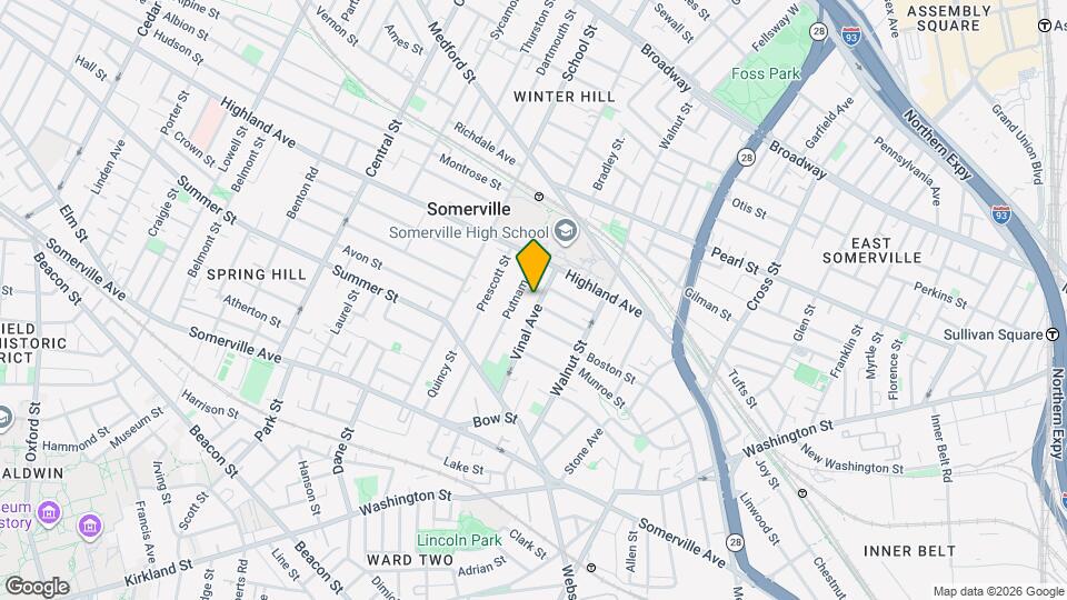50 Vinal Ave, Unit 2 Map and Location Details