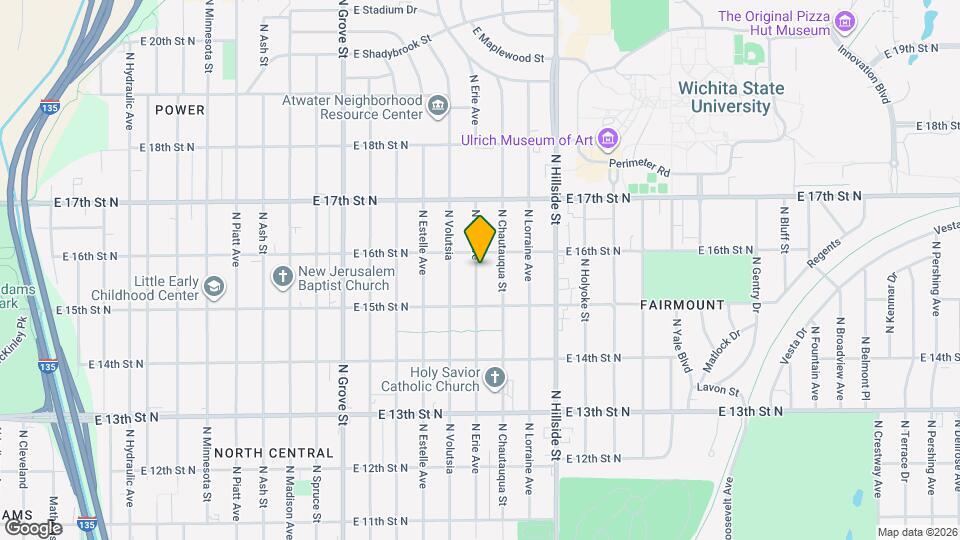 1642 N Erie St Map and Location Details