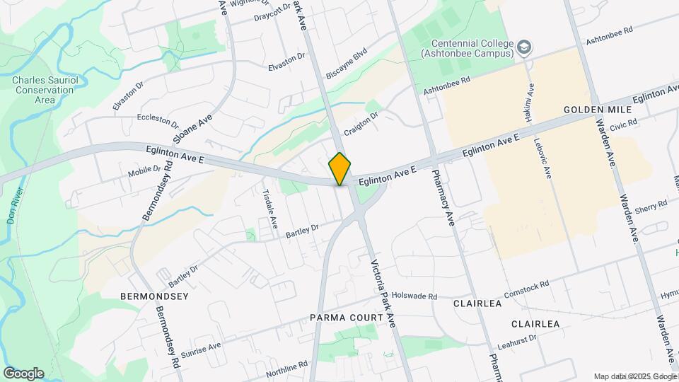 1837 Eglinton Ave E Map and Location Details