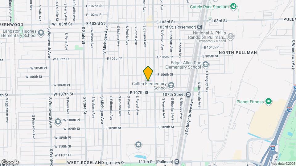 10625 S Calumet Ave Map and Location Details