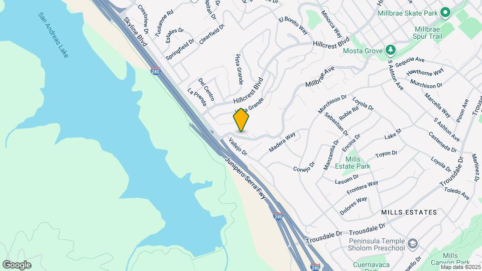 1360 Millbrae Ave Map and Location Details