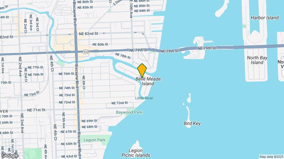 1070 Belle Meade Island Dr Map and Location Details