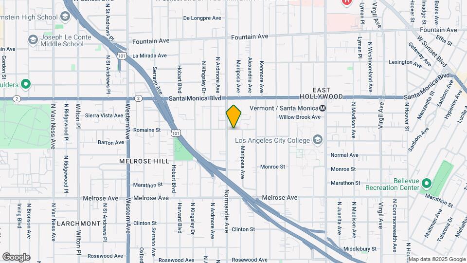 4980 Romaine St Map and Location Details