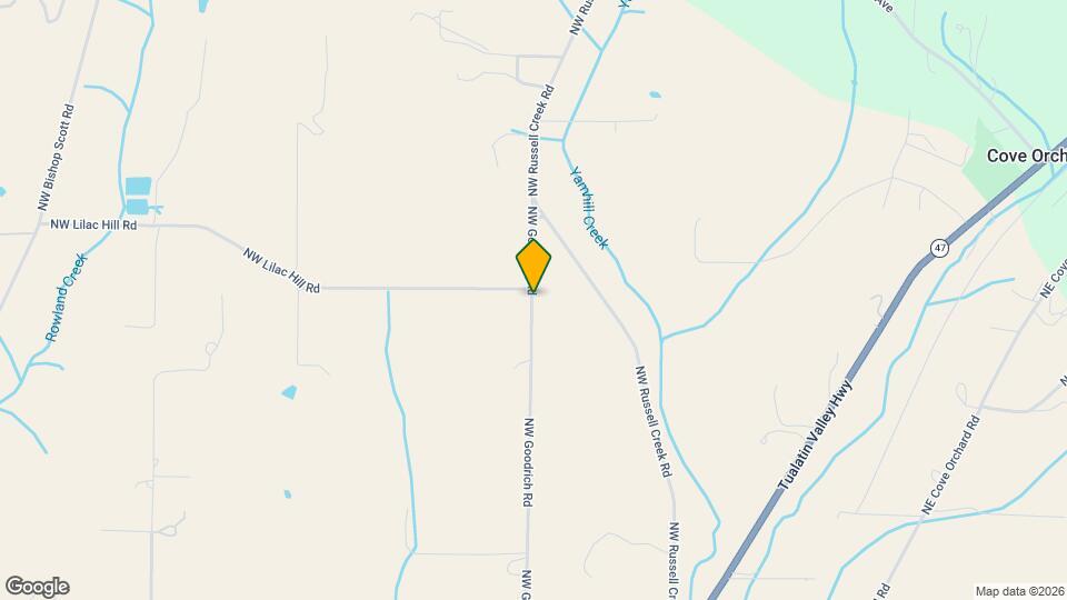 21380 NW Goodrich Rd Map and Location Details