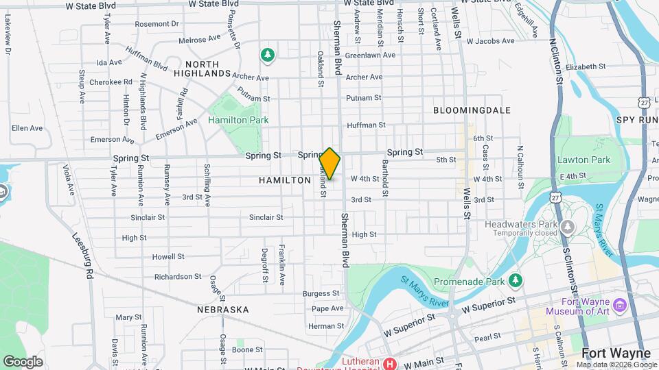 1422 Oakland St Map and Location Details