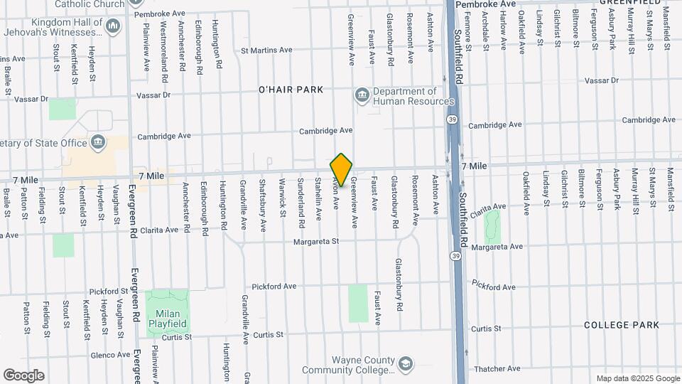 18750 Avon Ave Map and Location Details