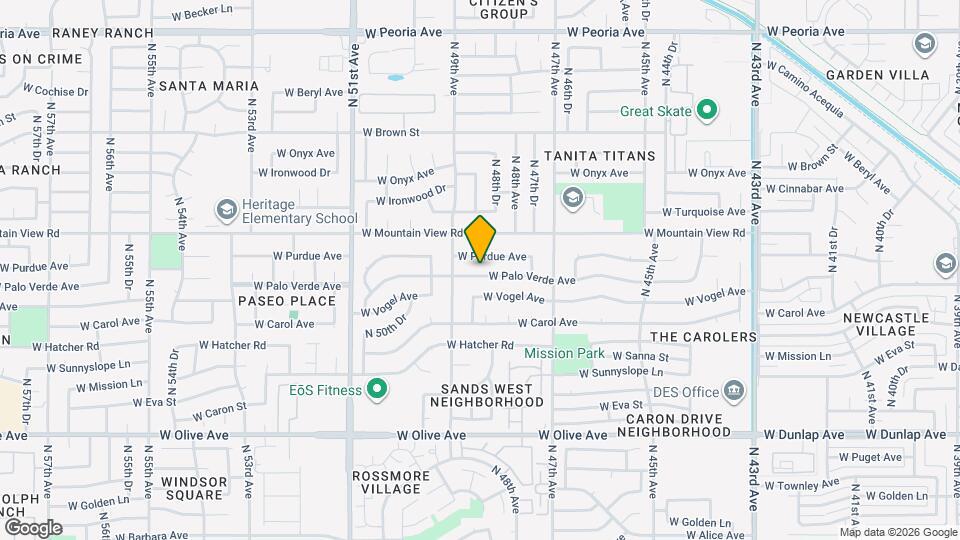 4828 W Palo Verde Ave Map and Location Details