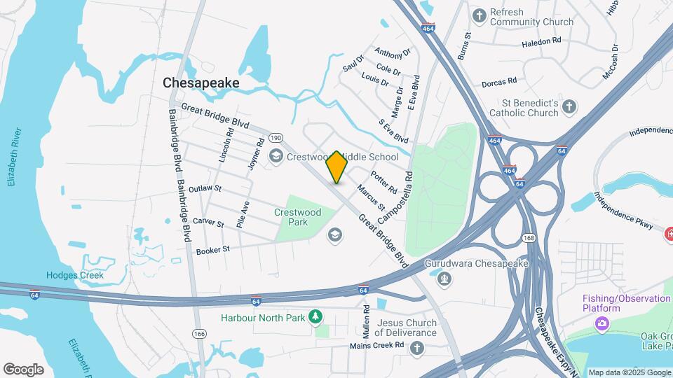 1313 Great Bridge Blvd, Unit 35A Map and Location Details