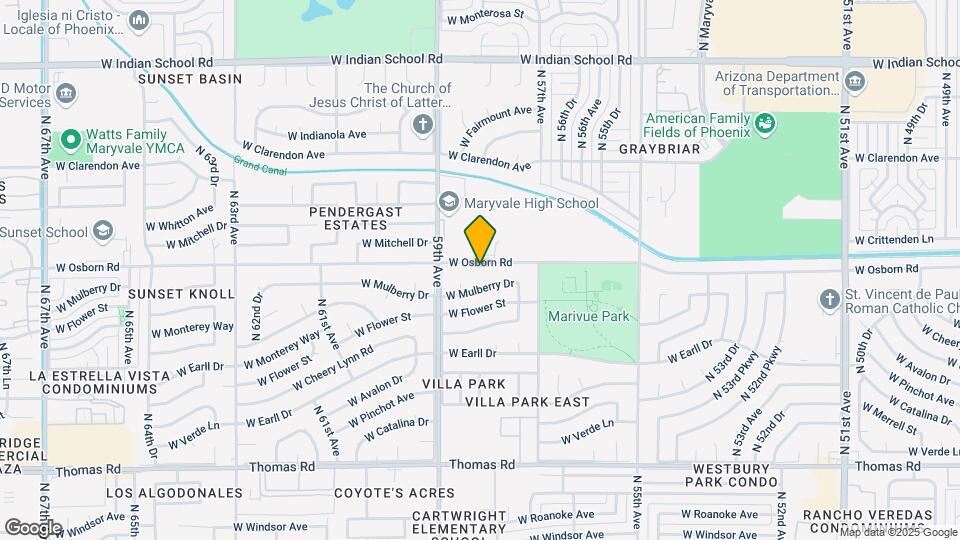 5807 W Osborn Rd Map and Location Details
