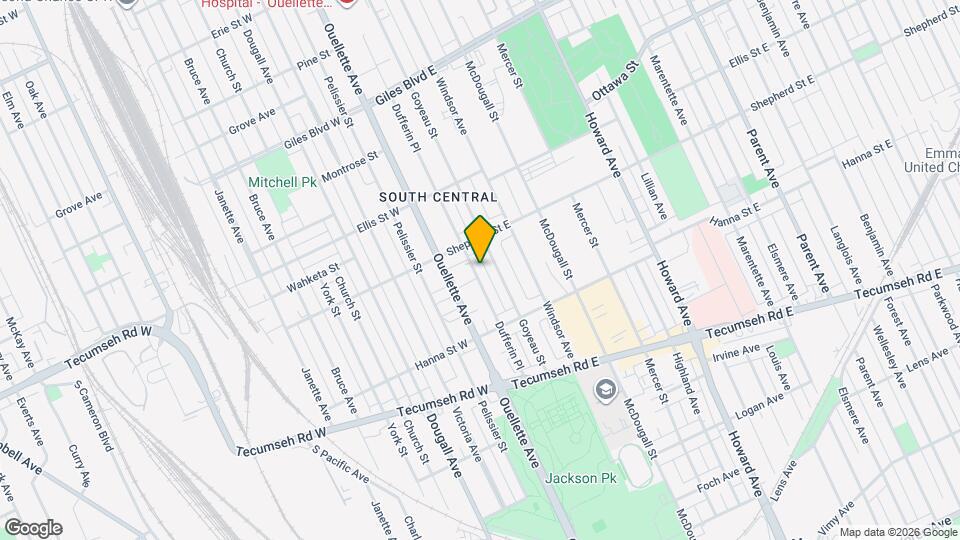 1532 Dufferin Pl Map and Location Details