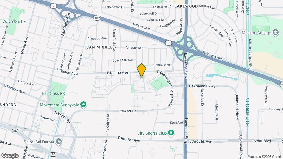 579 Santa Rosalia Terrace Map and Location Details