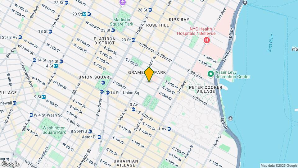211 E 18th St Map and Location Details