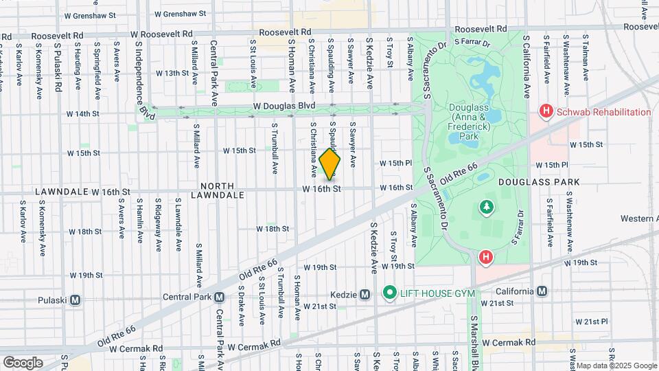 1556 S Spaulding Ave, Unit 1 Mapa y Detalles de la Ubicación