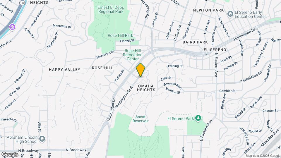 4444 Huntington Dr Map and Location Details