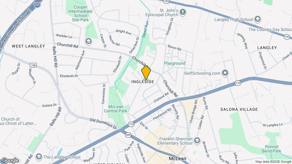 1219 Ingleside Ave Map and Location Details