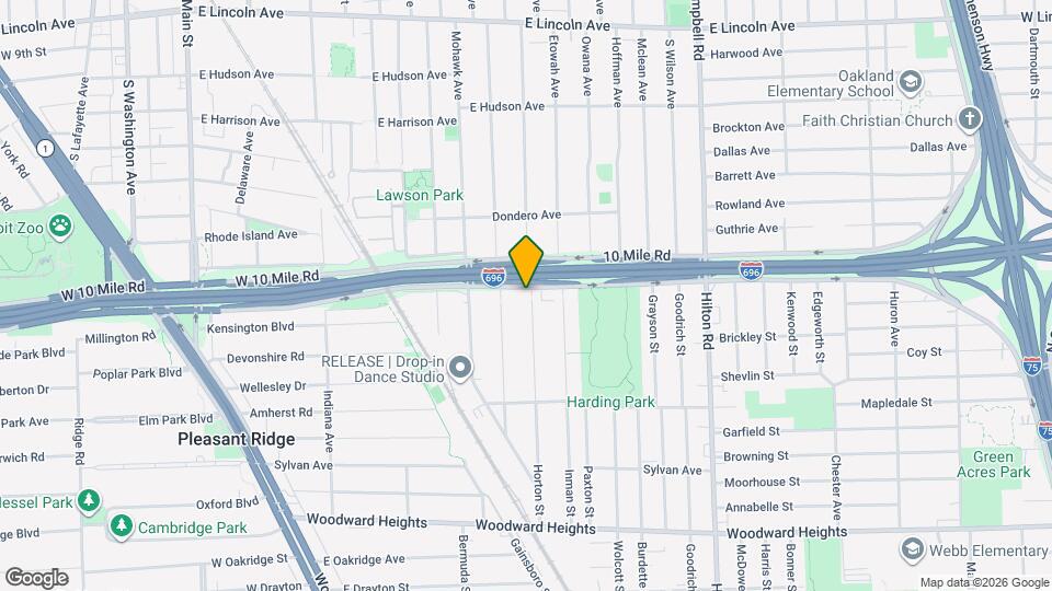 842 E 10 Mile Rd Map and Location Details