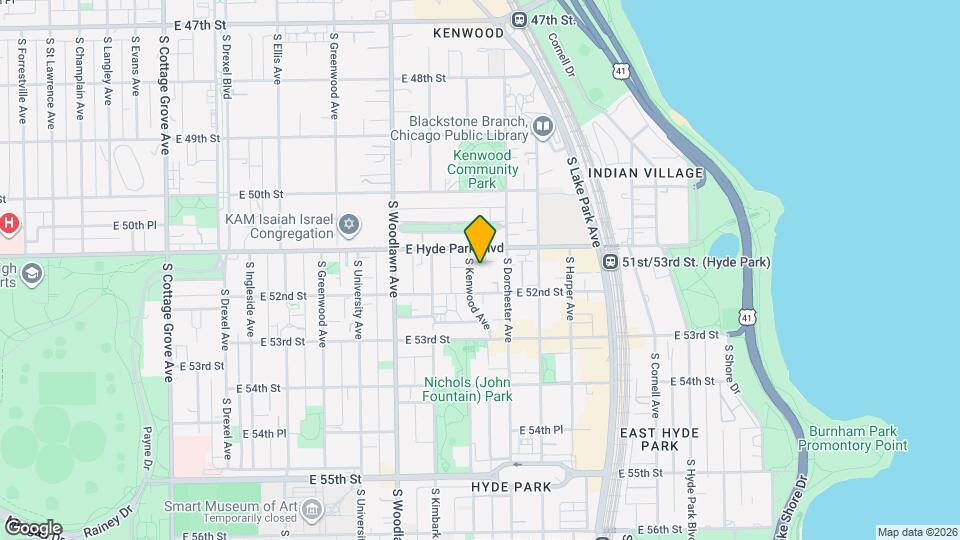 5121 S Kenwood Ave Mapa y Detalles de la Ubicación