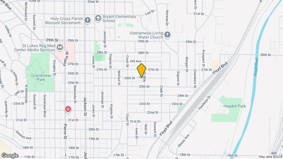 1226 26th St Map and Location Details