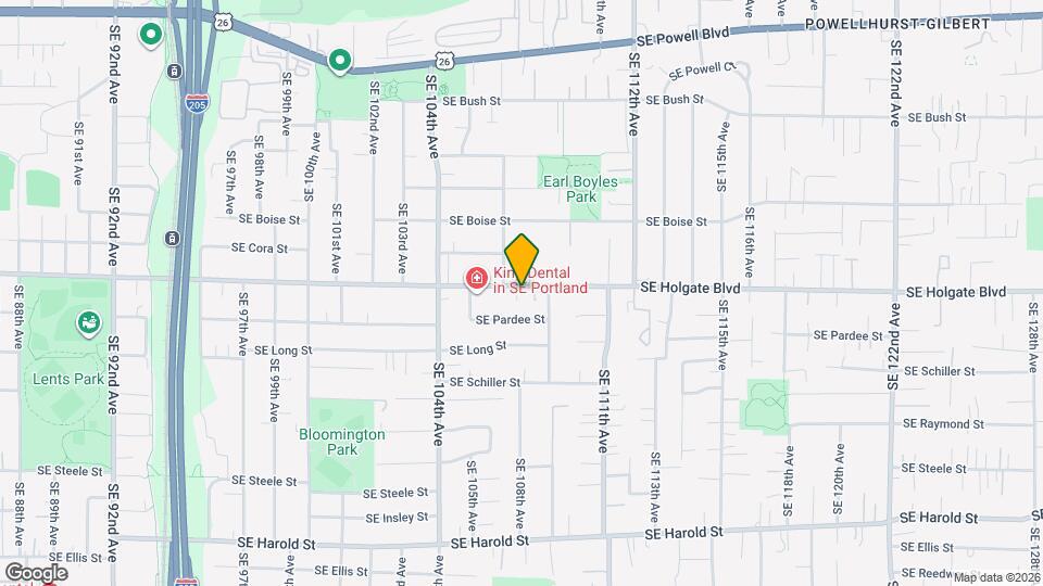 10752 SE Holgate Blvd Map and Location Details