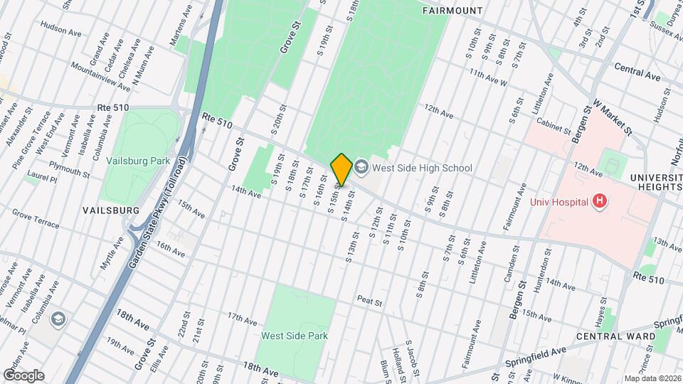406 S 15th St, Unit 2 Map and Location Details