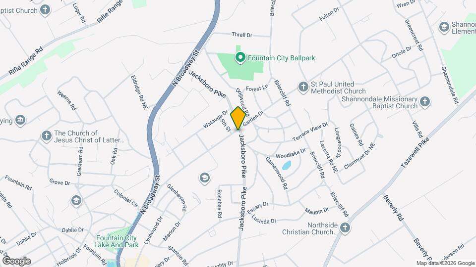 5425 Jacksboro Pike, Unit B Map and Location Details