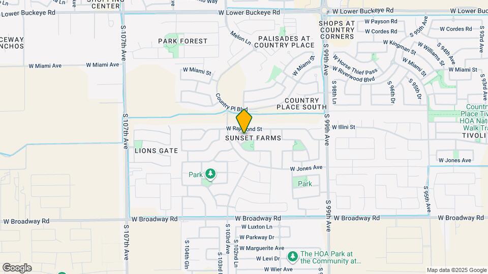 3718 S 102nd Dr Map and Location Details