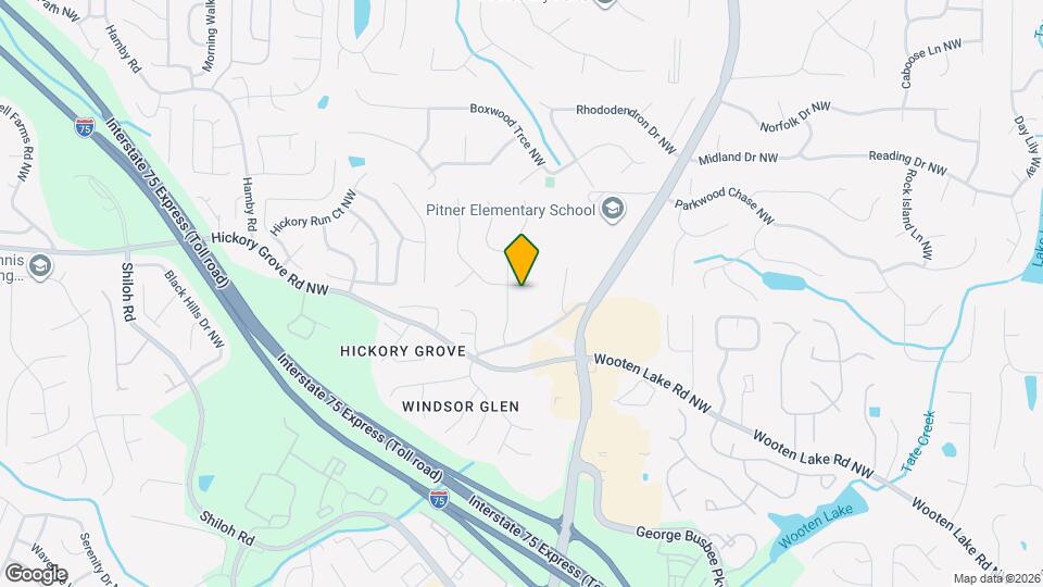 1707 Hickory Grove Trail NW Map and Location Details