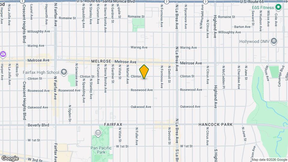 537 N Poinsettia Pl Map and Location Details