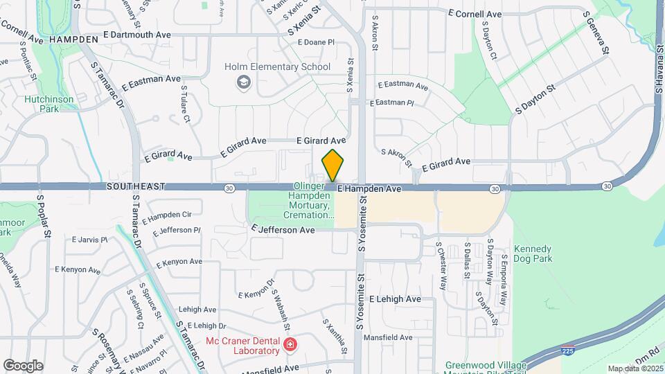8711 E Hampden Ave Map and Location Details